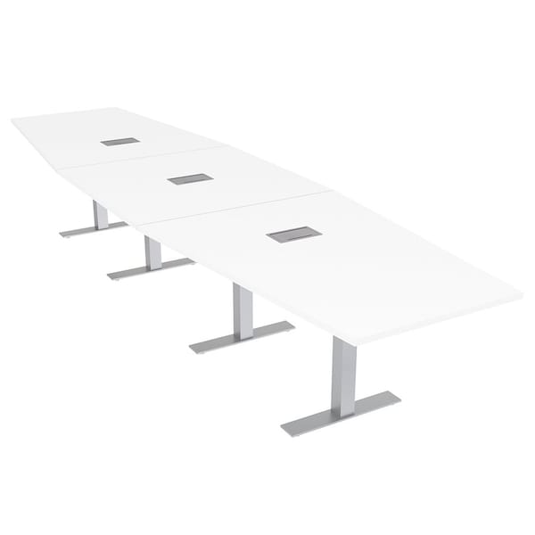 45 in W, 165.75 in L, 29 in H, Engineered Wood Top, White